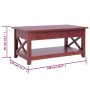 Mesa de centro de madera maciza de caoba marrón 100x55x46 cm de vidaXL, Mesas de centro - Ref: Foro24-283837, Precio: 208,28 ...