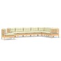 Garden furniture 8 pieces and cushions solid pine wood cream by , Garden sets - Ref: Foro24-3096731, Price: 673,35 €, Discoun...