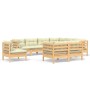 Gartenmöbel 9 Stk. und Kissen massives Zirbenholz creme von , Gartensets - Ref: Foro24-3096767, Preis: 729,91 €, Rabatt: %