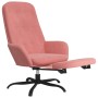 Entspannungssessel mit Fußstütze aus rosa Samt von , Sessel - Ref: Foro24-3097645, Preis: 97,80 €, Rabatt: %