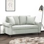 2-seater sofa with light gray velvet cushions 120 cm by , Sofas - Ref: Foro24-3200935, Price: 253,13 €, Discount: %