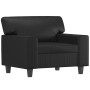 Sillón con taburete cuero sintético negro 60 cm de , Sofás - Ref: Foro24-3201159, Precio: 229,22 €, Descuento: %