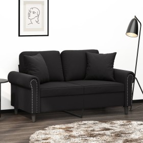 2-Sitzer-Sofa mit schwarzen Samtkissen 120 cm von , Sofas - Ref: Foro24-3200940, Preis: 260,36 €, Rabatt: %