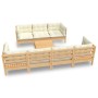 Garden furniture 8 pieces cushions solid pine wood by , Garden sets - Ref: Foro24-3096160, Price: 679,74 €, Discount: %