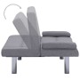 Sofá cama con dos almohadas de poliéster gris claro de vidaXL, Sofás - Ref: Foro24-282183, Precio: 189,57 €, Descuento: %