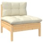 Garden furniture 7 pieces and cushions solid cream pine wood by , Garden sets - Ref: Foro24-3096490, Price: 563,67 €, Discoun...