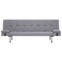 Sofá cama con dos almohadas de poliéster gris claro de vidaXL, Sofás - Ref: Foro24-282183, Precio: 189,57 €, Descuento: %