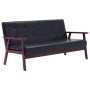 3 seater black synthetic leather sofa by vidaXL, Sofas - Ref: Foro24-248643, Price: 269,96 €, Discount: %