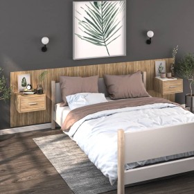 Wall-mounted bedside table, 2 units, Sonoma oak color. by vidaXL, Nightstands - Ref: Foro24-810978, Price: 91,99 €, Discount: %