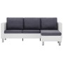 3-Sitzer-Sofa mit weißen Kunstlederkissen von vidaXL, Sofas - Ref: Foro24-282203, Preis: 373,49 €, Rabatt: %