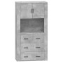 Aparador alto madera contrachapada gris hormigón de , Aparadores - Ref: Foro24-3185387, Precio: 174,17 €, Descuento: %