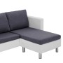 3-Sitzer-Sofa mit weißen Kunstlederkissen von vidaXL, Sofas - Ref: Foro24-282203, Preis: 373,49 €, Rabatt: %