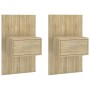 Wall-mounted bedside table, 2 units, Sonoma oak color. by vidaXL, Nightstands - Ref: Foro24-810978, Price: 95,30 €, Discount: %