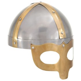 Antiker Wikingerhelm Replik LARP aus silbernem Stahl von , Sammelwaffen - Ref: Foro24-286236, Preis: 50,36 €, Rabatt: %