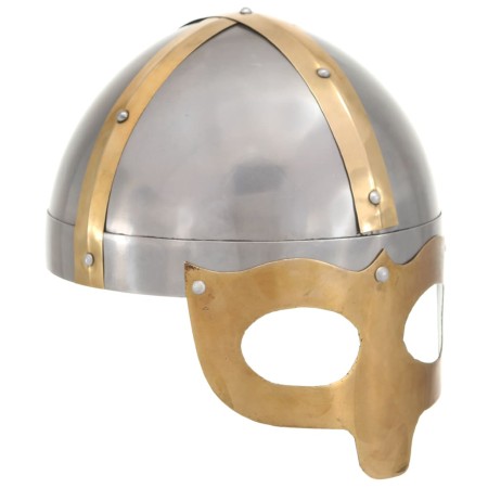 Réplica de casco vikingo antiguo LARP acero plateado de , Armas coleccionables - Ref: Foro24-286236, Precio: 50,36 €, Descuen...