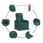 Sillón de masaje reclinable de tela verde oscuro de , Sillones - Ref: Foro24-374212, Precio: 226,17 €, Descuento: %