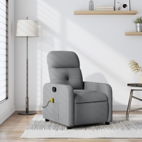 Sillón reclinable de masaje de tela gris claro de , Sillones - Ref: Foro24-374206, Precio: 183,99 €, Descuento: %