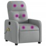 Light Gray Fabric Massage Recliner by , Armchairs - Ref: Foro24-374206, Price: 184,94 €, Discount: %