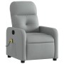 Light Gray Fabric Massage Recliner by , Armchairs - Ref: Foro24-374206, Price: 184,94 €, Discount: %