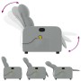 Light Gray Fabric Massage Recliner by , Armchairs - Ref: Foro24-374206, Price: 184,94 €, Discount: %