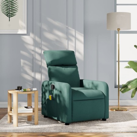 Sillón de masaje reclinable de tela verde oscuro de , Sillones - Ref: Foro24-374180, Precio: 224,99 €, Descuento: %