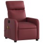 Sillón de masaje reclinable cuero sintético rojo tinto de , Sillones - Ref: Foro24-374194, Precio: 188,99 €, Descuento: %