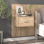 Wall-mounted bedside table, 2 units, Sonoma oak color. by vidaXL, Nightstands - Ref: Foro24-810978, Price: 95,30 €, Discount: %