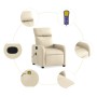 Sillón de masaje reclinable de tela crema de , Sillones - Ref: Foro24-374182, Precio: 224,98 €, Descuento: %