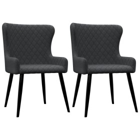 Sillas de comedor 2 unidades tela gris oscuro de vidaXL, Sillas de comedor - Ref: Foro24-282516, Precio: 146,99 €, Descuento: %