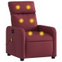 Red wine fabric reclining massage chair by , Armchairs - Ref: Foro24-374177, Price: 237,79 €, Discount: %