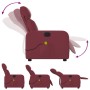 Red wine fabric reclining massage chair by , Armchairs - Ref: Foro24-374177, Price: 237,79 €, Discount: %