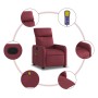 Red wine fabric reclining massage chair by , Armchairs - Ref: Foro24-374177, Price: 237,79 €, Discount: %