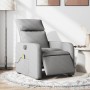 Light gray electric massage recliner chair by , Armchairs - Ref: Foro24-3206690, Price: 224,42 €, Discount: %