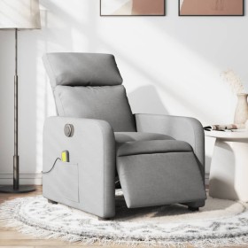 Sillón reclinable de masaje eléctrico tela gris claro de , Sillones - Ref: Foro24-3206690, Precio: 234,58 €, Descuento: %