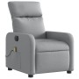 Sillón reclinable de masaje eléctrico tela gris claro de , Sillones - Ref: Foro24-3206690, Precio: 224,42 €, Descuento: %