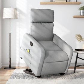 Light gray fabric reclining massage chair by , Armchairs - Ref: Foro24-3206708, Price: 244,93 €, Discount: %