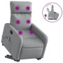 Light gray fabric reclining massage chair by , Armchairs - Ref: Foro24-3206708, Price: 254,84 €, Discount: %