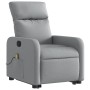 Light gray fabric reclining massage chair by , Armchairs - Ref: Foro24-3206708, Price: 254,84 €, Discount: %