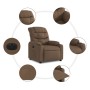 Sillón reclinable eléctrico de tela marrón de , Sillones - Ref: Foro24-3206631, Precio: 270,18 €, Descuento: %