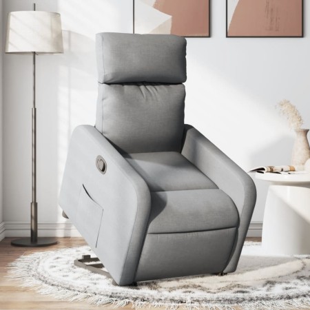 Sillón reclinable elevable de tela gris claro de , Sillones - Ref: Foro24-3206699, Precio: 259,61 €, Descuento: %