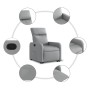 Sillón reclinable elevable de tela gris claro de , Sillones - Ref: Foro24-3206699, Precio: 247,99 €, Descuento: %