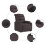 Sillón reclinable elevable tela marrón oscuro de , Sillones - Ref: Foro24-3206650, Precio: 331,99 €, Descuento: %