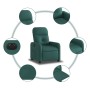 Dark green fabric electric recliner by , Armchairs - Ref: Foro24-3206783, Price: 253,99 €, Discount: %