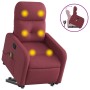 Sillón reclinable de masaje elevable tela rojo tinto de , Sillones - Ref: Foro24-3206807, Precio: 279,39 €, Descuento: %