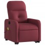 Sillón reclinable de masaje elevable tela rojo tinto de , Sillones - Ref: Foro24-3206807, Precio: 279,39 €, Descuento: %