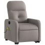 Reclining massage chair with lift in gray taupe fabric by , Armchairs - Ref: Foro24-3206811, Price: 278,29 €, Discount: %