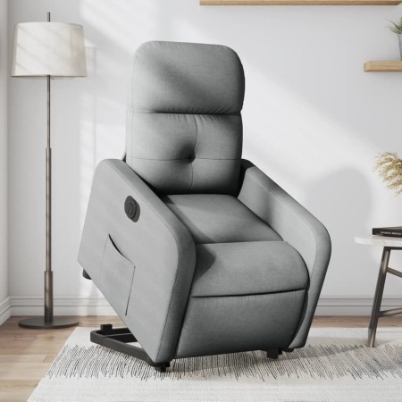 Sillón eléctrico reclinable elevable de tela gris claro de , Sillones - Ref: Foro24-3206813, Precio: 302,52 €, Descuento: %