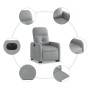 Sillón eléctrico reclinable elevable de tela gris claro de , Sillones - Ref: Foro24-3206813, Precio: 302,52 €, Descuento: %