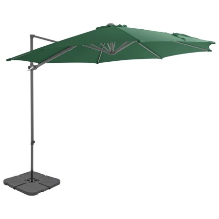 Garden umbrella with green portable base by vidaXL, Umbrellas - Ref: Foro24-276340, Price: 170,32 €, Discount: %