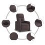 Sillón eléctrico reclinable elevable de tela marrón oscuro de , Sillones - Ref: Foro24-3206818, Precio: 297,99 €, Descuento: %